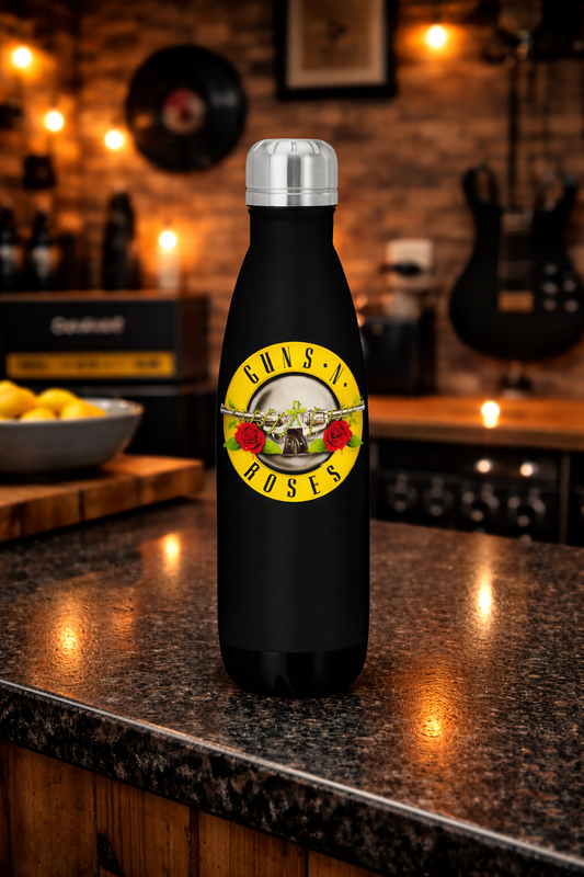 Rocksax Guns N' Roses Drink Bottle - Guns N' Roses Roses