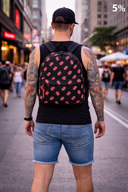 Rocksax The Rolling Stones Backpack - Tongue All Over Print