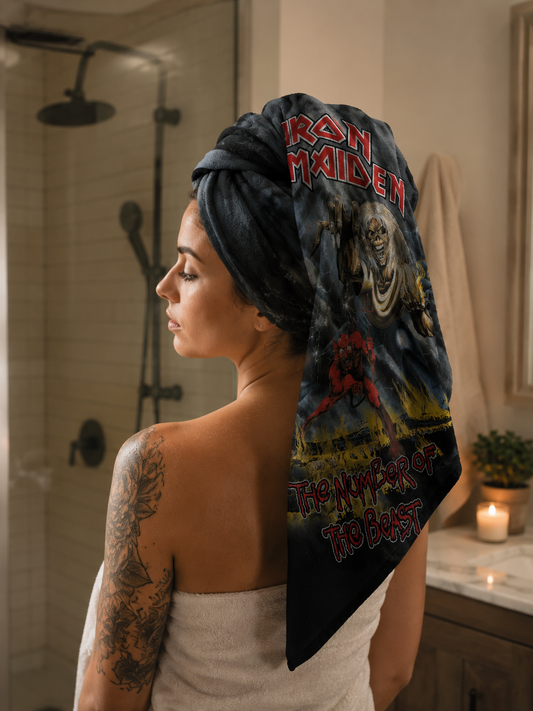 Rocksax Iron Maiden Towel - Number of The Beast