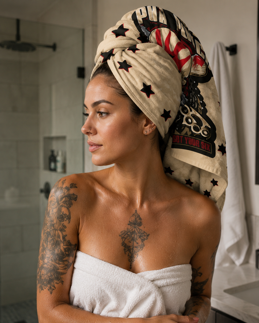 Rocksax Five Finger Death Punch Towel - Got Your Six Beige