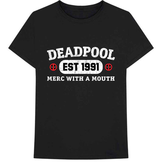 Marvel Comics T Shirt - Deadpool Merc With A Mouth Est 1991