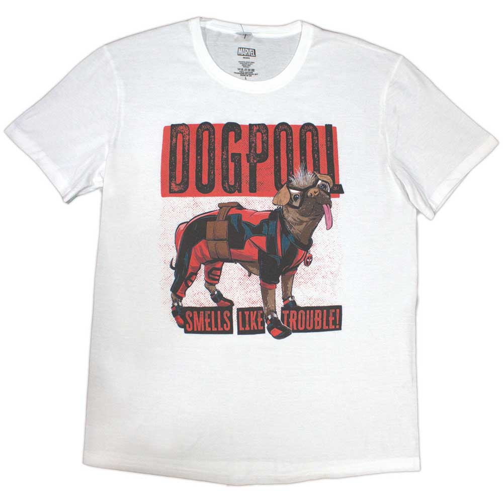 Marvel Comics T Shirt - Deadpool Dogpool Smells Like Trouble