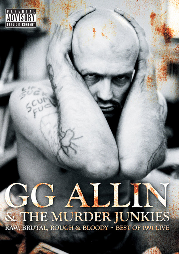 Gg Allin DVD - Raw,Brutal,Rough & Bloody-1991 | Buy Now For 19.99