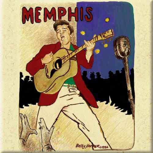 Elvis Presley Fridge Magnets - Memphis