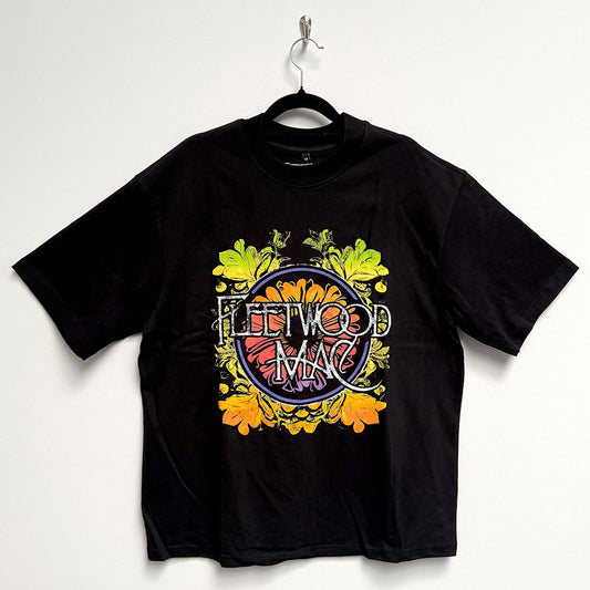 Fleetwood Mac T Shirt - Circle Floral Logo Oversized | Buy Now For 29.99