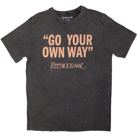 Fleetwood Mac T Shirt - Go Your Own Way Stone Wash | Buy Now For 24.99