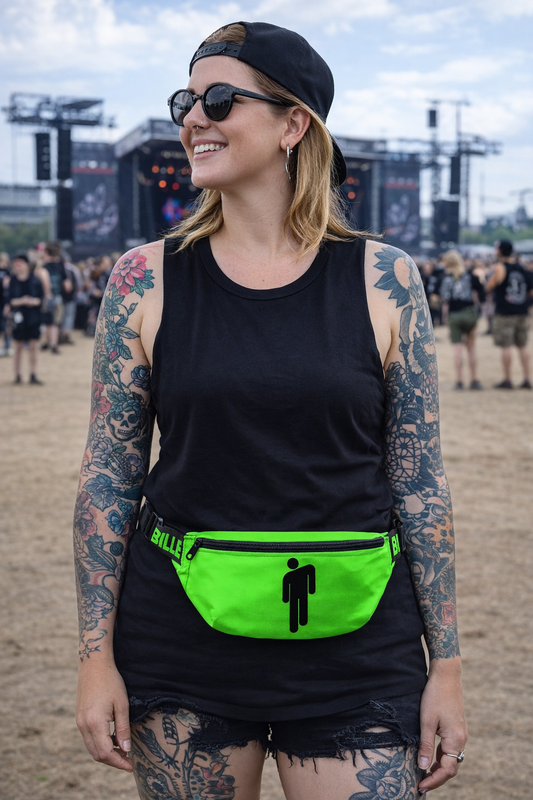 Rocksax Billie Eilish Bum Bag - Bad Guy Green