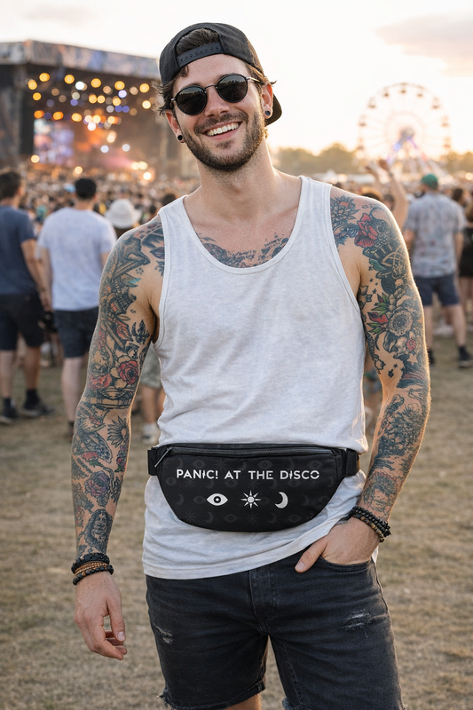 Rocksax Panic! At The Disco Bum Bag - 3 Icons