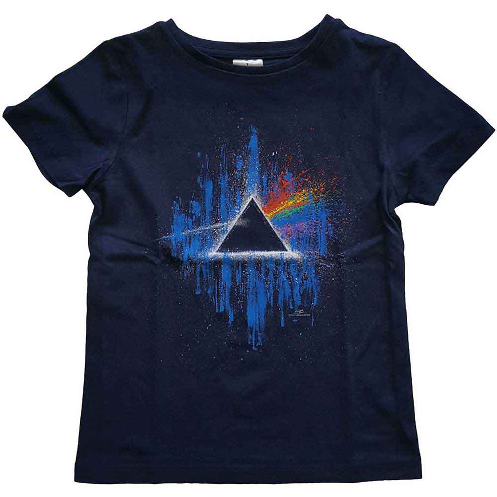 Pink Floyd Children's T Shirt - DSOTM Blue Splatter