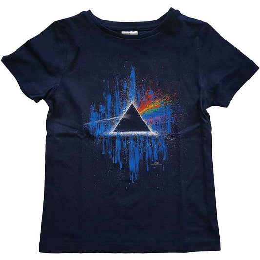 Pink Floyd Children's T Shirt - DSOTM Blue Splatter