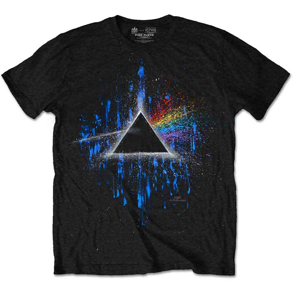 Pink Floyd T Shirt - Dsotm Blue Splatter | Buy Now For 24.99