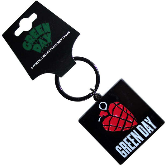 Green Day Standard Keychains - Grenade Logo