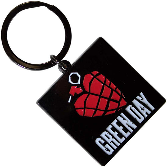 Green Day Standard Keychains - Grenade Logo