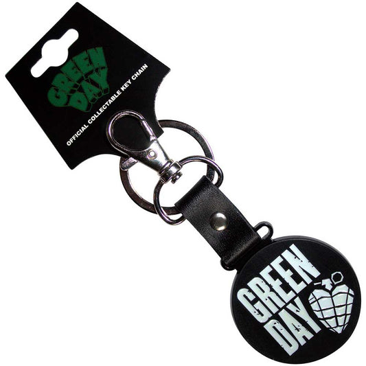 Green Day Standard Keychains - Stacked Logo & Grenade Circle