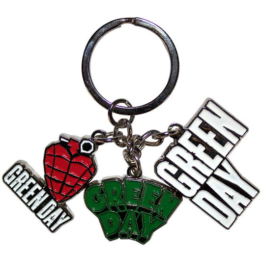 Green Day Standard Keychains - Logo Charms