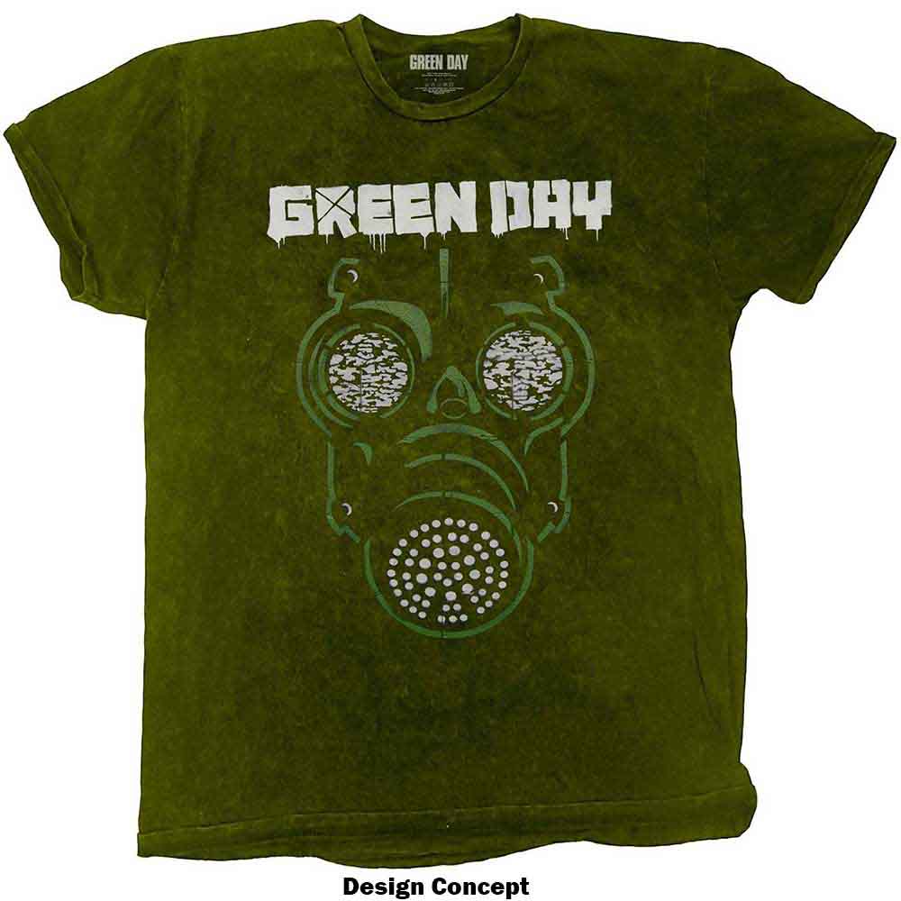 Green Day T Shirt - Gas Mask