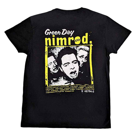 Green Day T Shirt - Nimrod Breast-Print