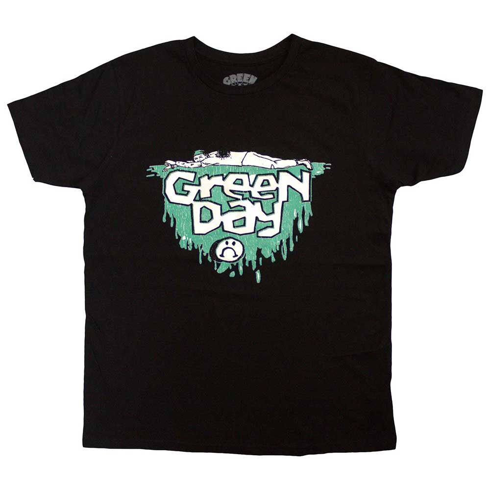 Green Day T Shirt - Kerplunk Logo Sad Face