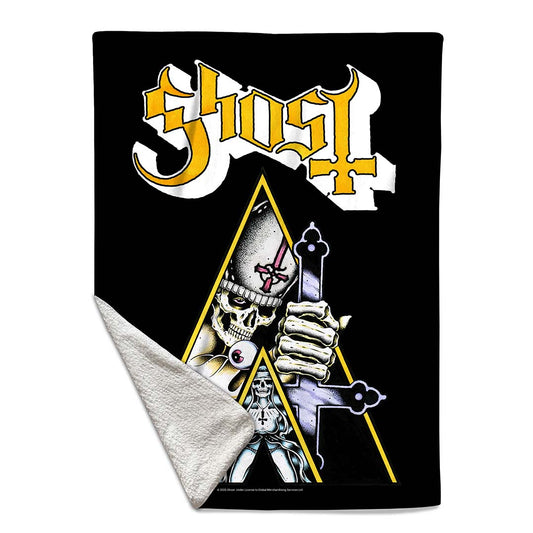 Rocksax Ghost Sherpa Fleece Blanket - Clockwork | Buy Now From £39.99