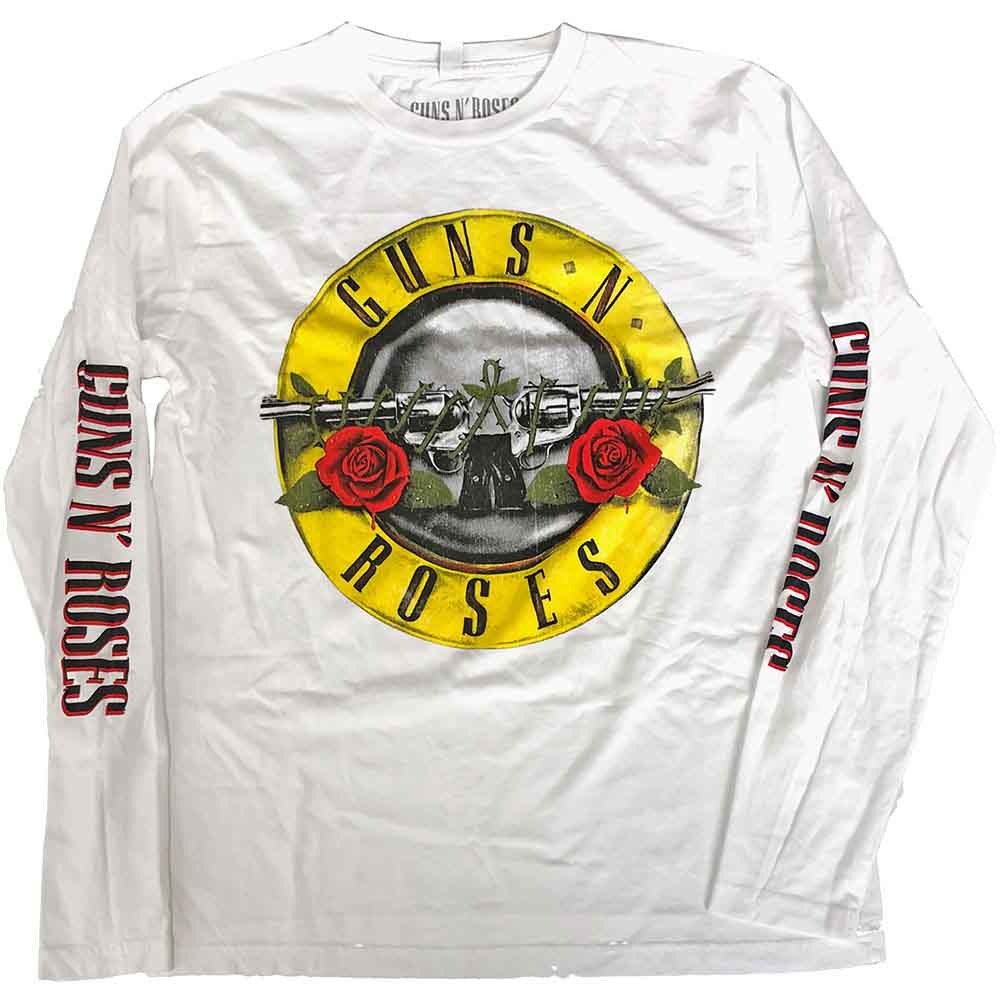 Guns N Roses Long Sleeve T Shirt - Classic & Text Logos