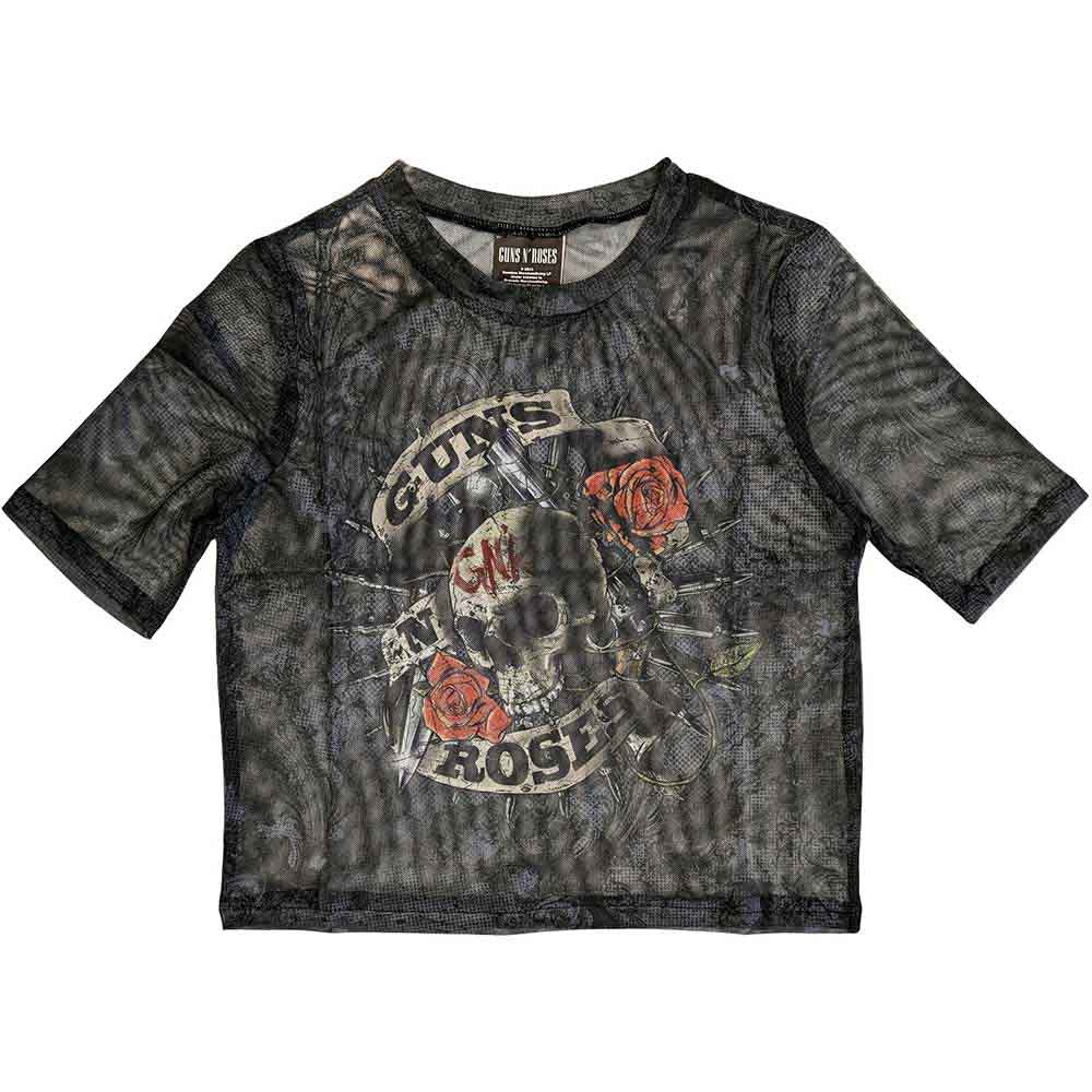 Guns N Roses Women's Short Sleeve Crop Top - Firepower | Buy Now For 24.99