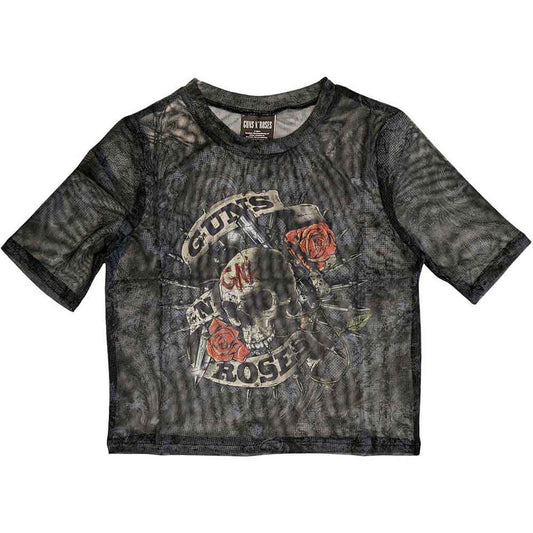 Guns N Roses Women's Short Sleeve Crop Top - Firepower | Buy Now For 24.99