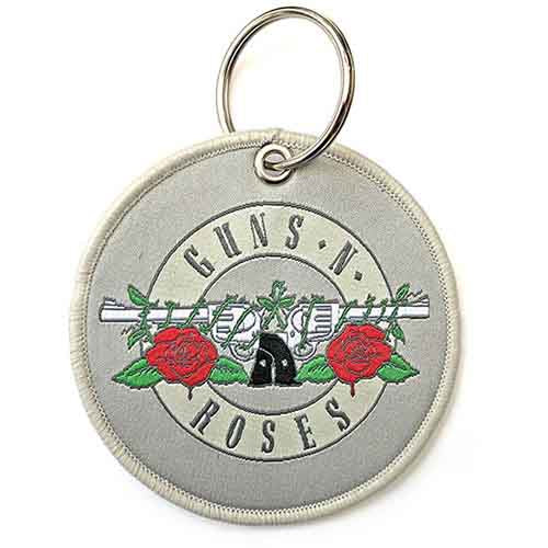 Guns N Roses Patch Keychains - Silver Circle Logo