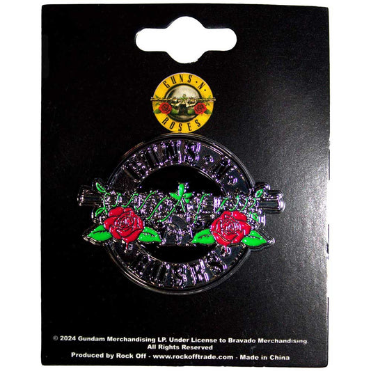 Guns N Roses Pin Badge - Silver Circle Logo