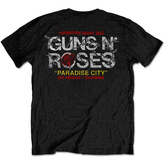 Guns N Roses T Shirt - Rose Circle Paradise City
