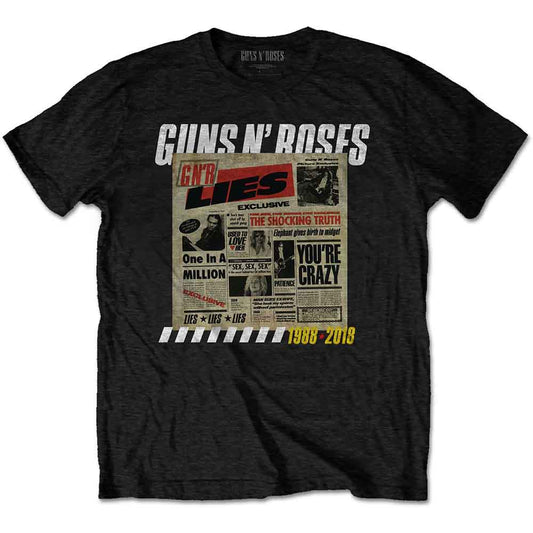Guns N Roses T Shirt - Lies Track List