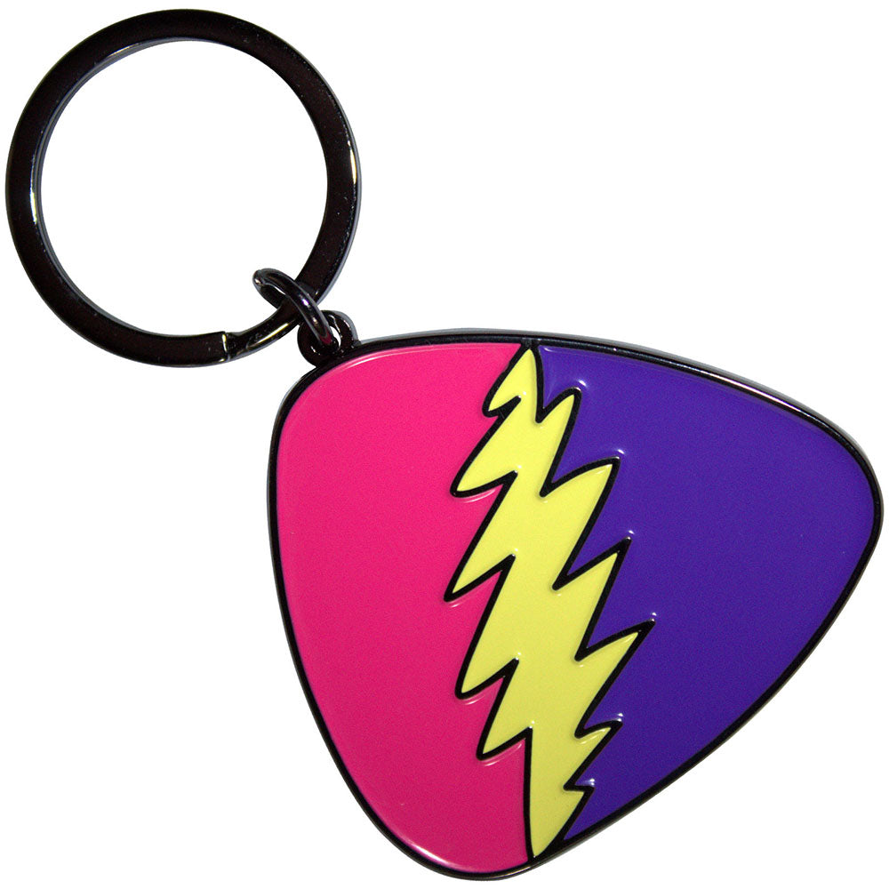 Grateful Dead Standard Keychains - Pink/Purple Plectrum