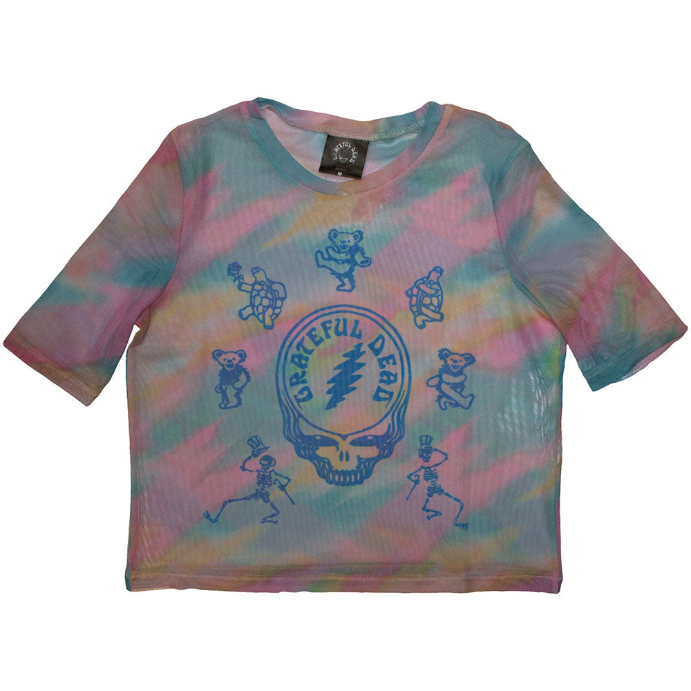 Grateful Dead Women's Mesh Short Sleeve Crop Top - Dead Egyptian Slash