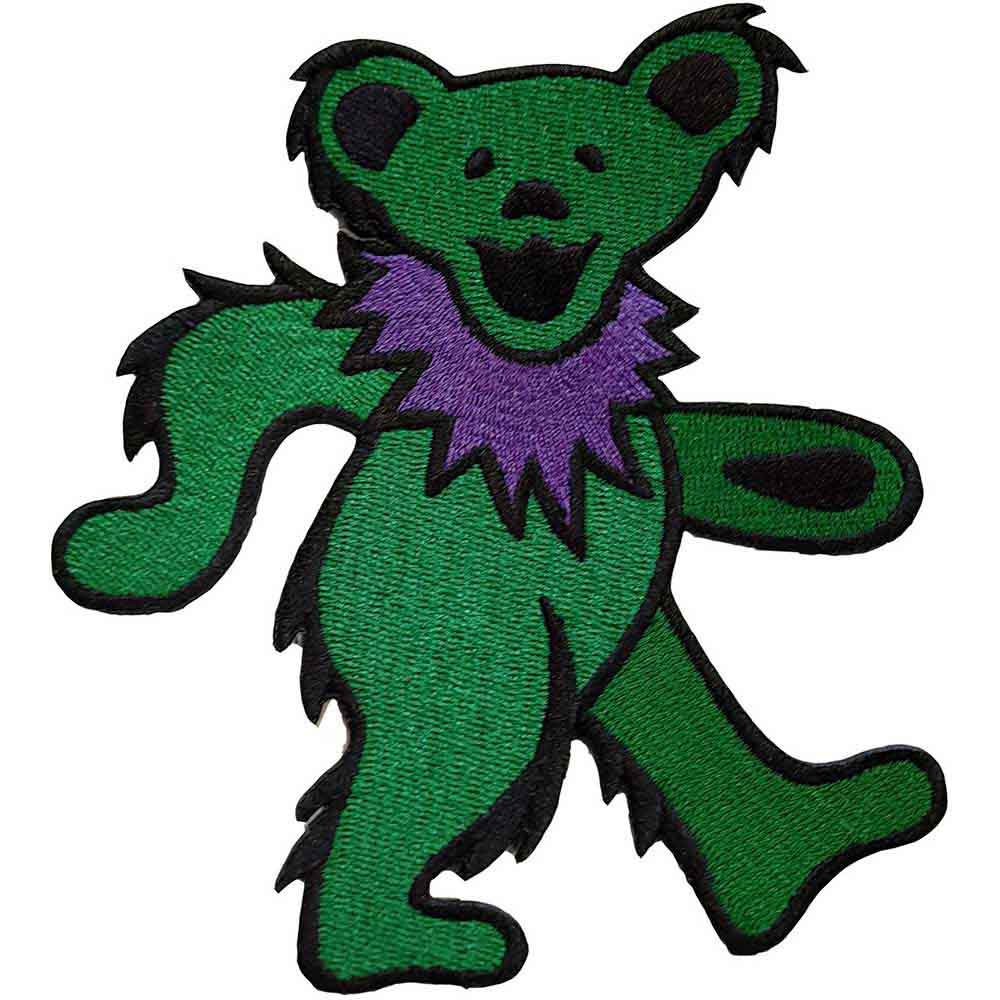 Grateful Dead Patches - Iron On - Green Dancing Bear
