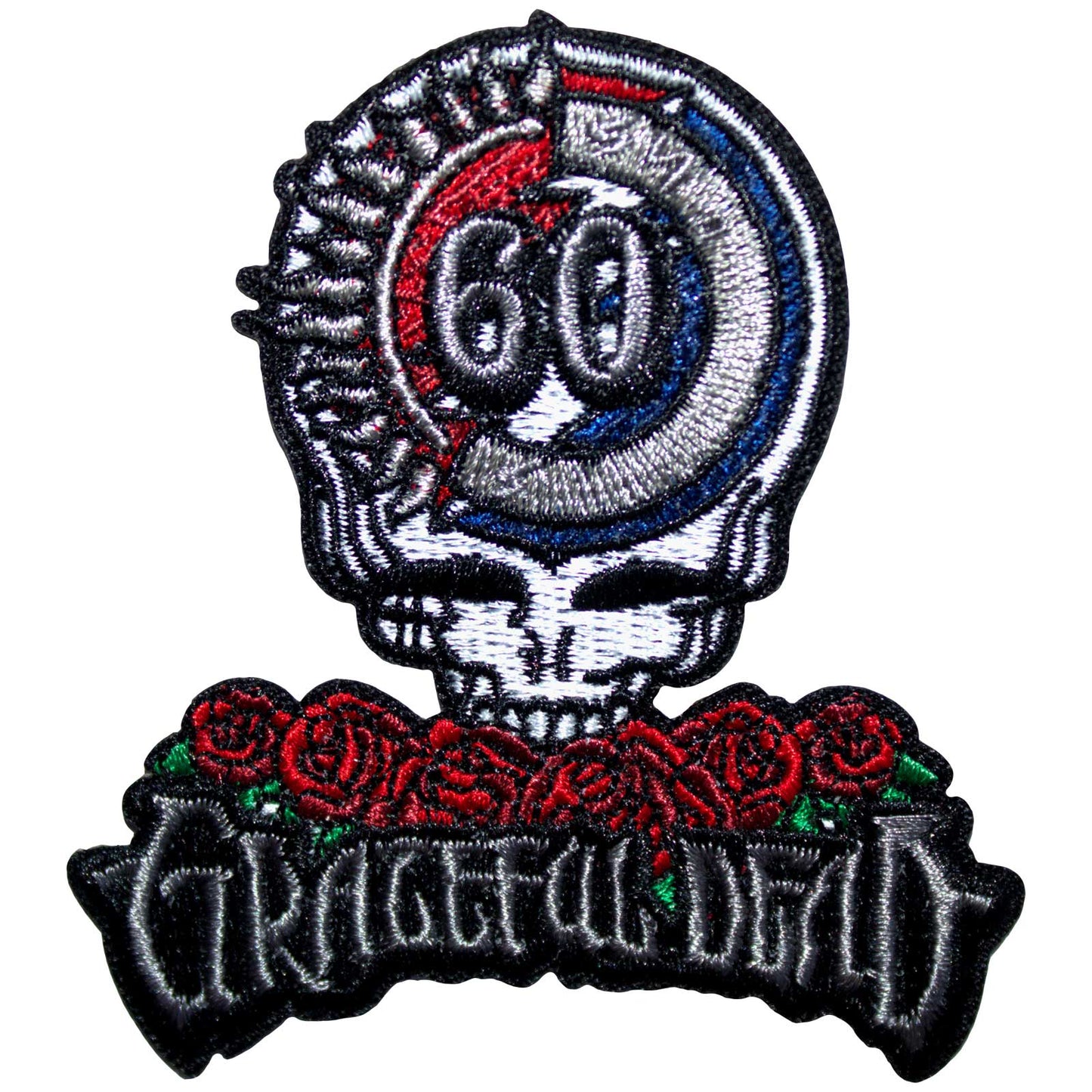 Grateful Dead Patches - Iron On - 60th Anniversary Skull & Logo