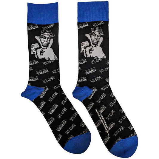 Ice Cube Ankle Socks - B&W Photo