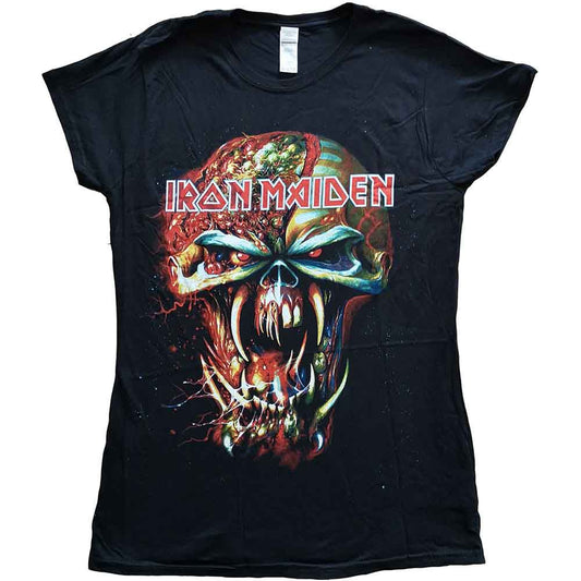 Iron Maiden Woman's T Shirt - Final Frontier Eddie Skinny