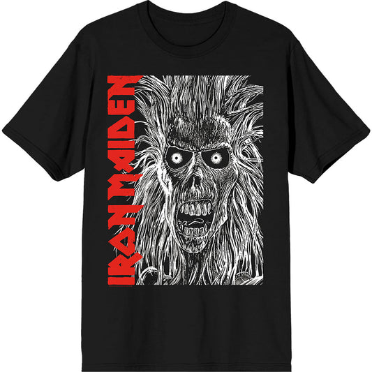 Iron Maiden T Shirt - Eponymous Face Red Logo | Buy Now For 24.99