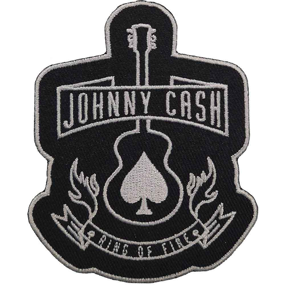 Johnny Cash Patches - Iron On - Guitar