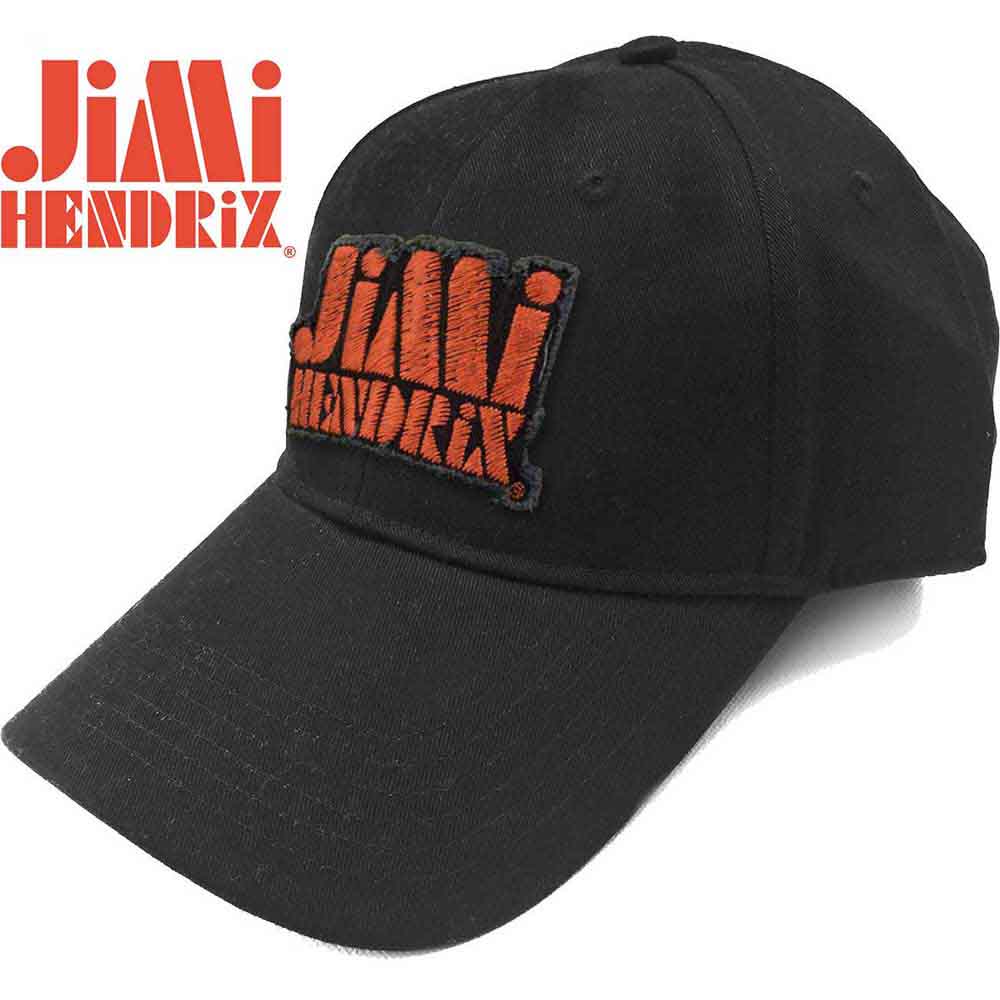 Jimi Hendrix Baseball Caps - Orange Stencil Logo