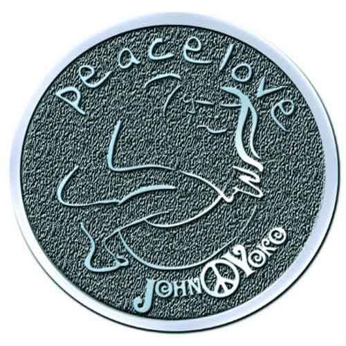 John Lennon Pin Badge - Peace & Love HiChrome