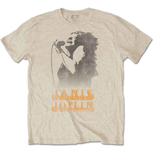 Janis Joplin T Shirt - Working The Mic