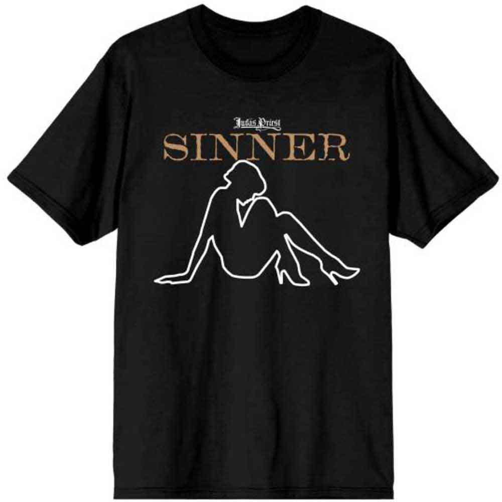 Judas Priest T Shirt - Sin After Sin Sinner Slogan Lady