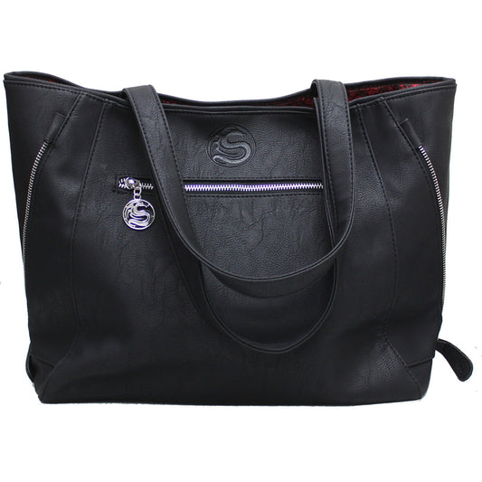 BURNT ROSE - Tote Bag - Top quality PU Leather Studded