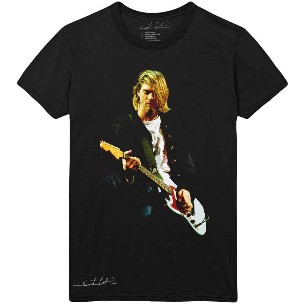 Kurt Cobain T Shirt - Guitar Photo Colour
