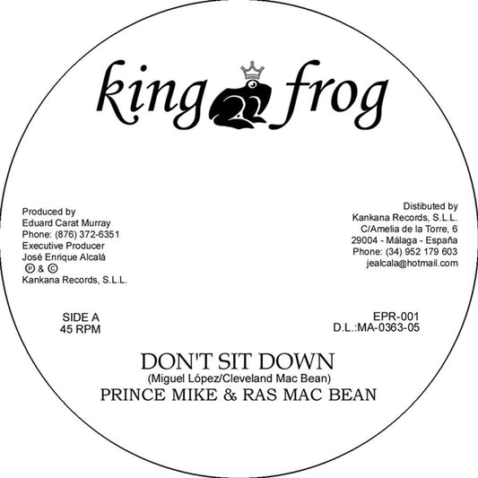 Prince Mike & Ras Macbean LP - Don't Sit Down