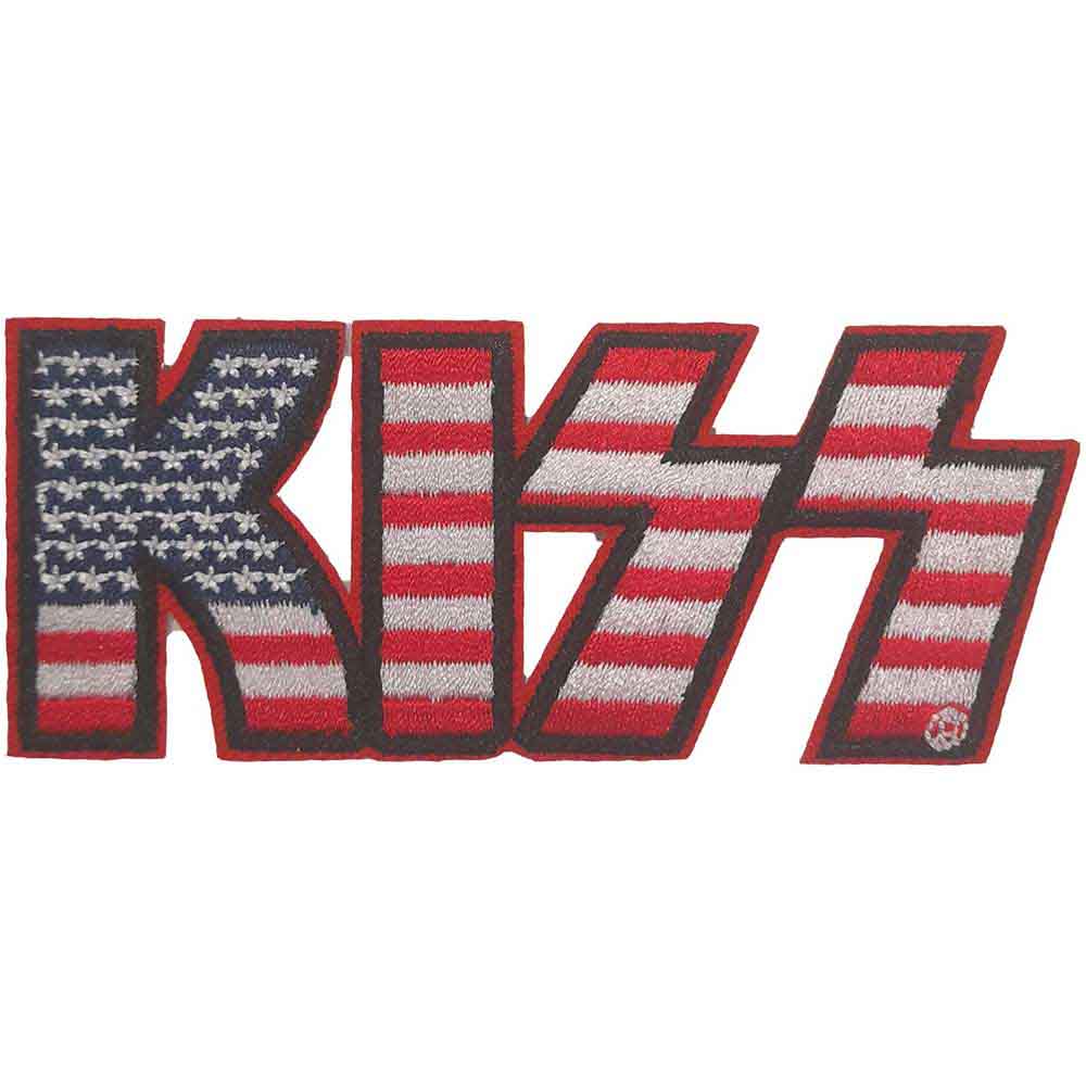Kiss Patches Iron On - American Flag Logo