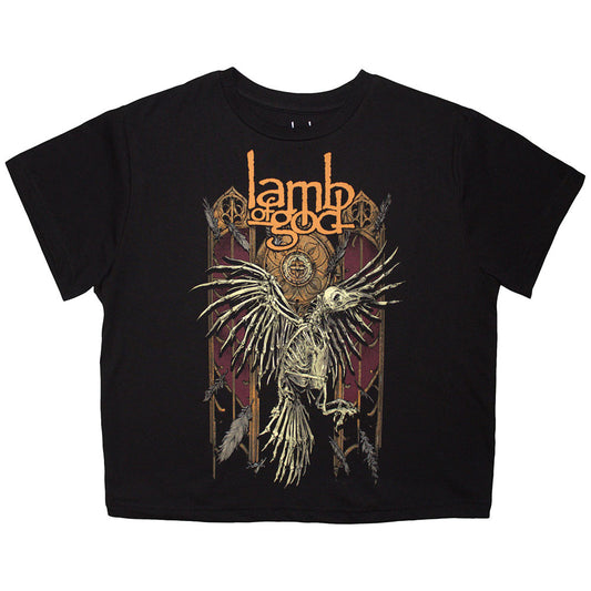 Lamb Of God Women's Crop Top - Crow | Buy Now For 24.99