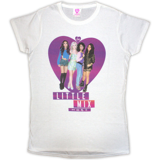 Little Mix Women's T Shirt - Gradient Heart | Buy Now For 24.99