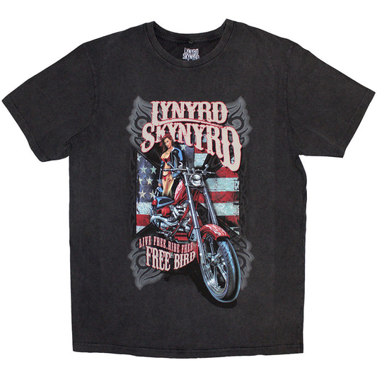 Lynyrd Skynyrd T Shirt - Ride Free Stone Wash