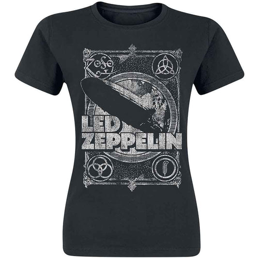Led Zeppelin Woman's T Shirt - Vintage Print LZ1
